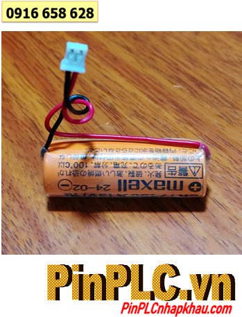 Maxell CR17450A (Zắc trắng); Pin nuôi nguồn PLC Maxell CR17450A lithium 3v 2600mAh chính hãng, Xuất xứ NHẬT